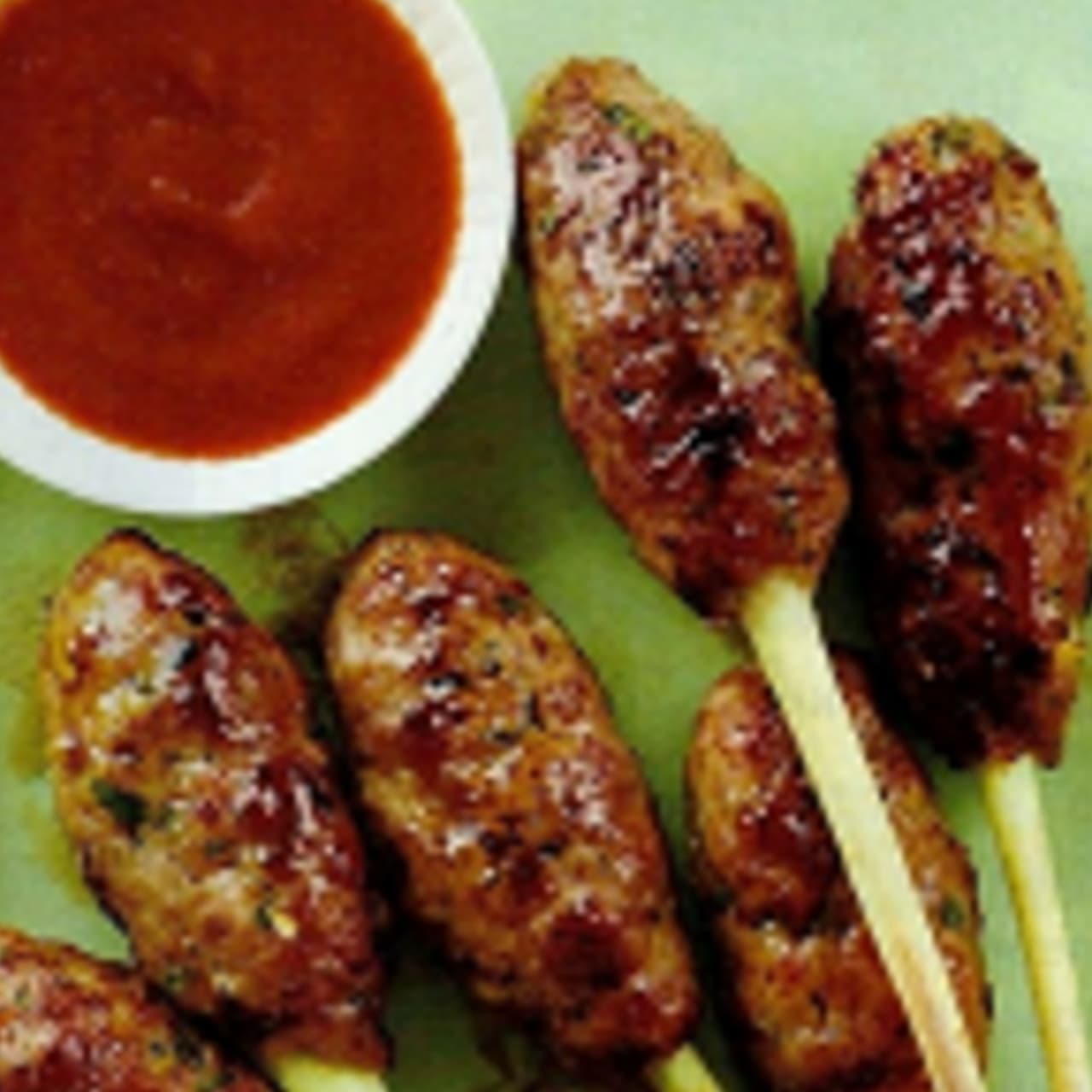 Bacon-Pork Pops on Lemongrass Sticks Recipe