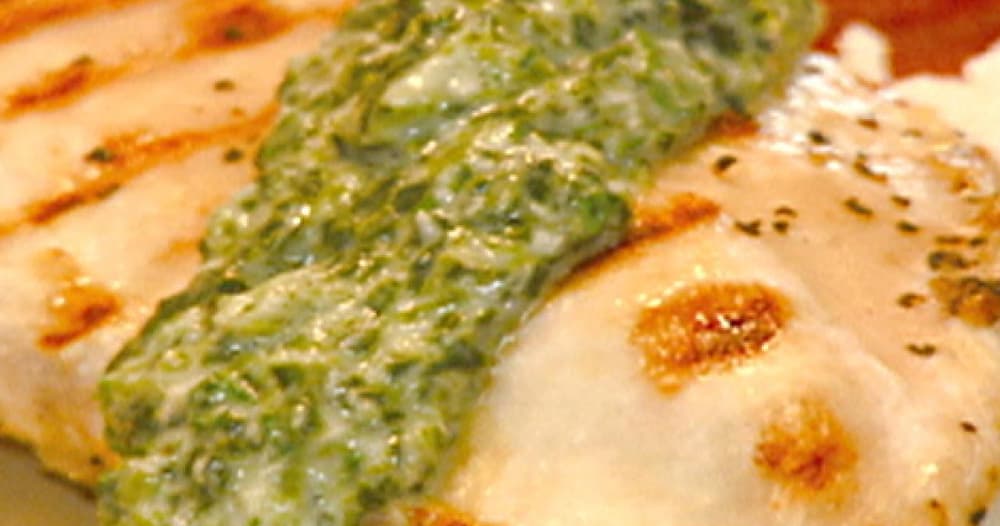 Baked Chicken With Green Spinach-Horseradish Sauce Recipe