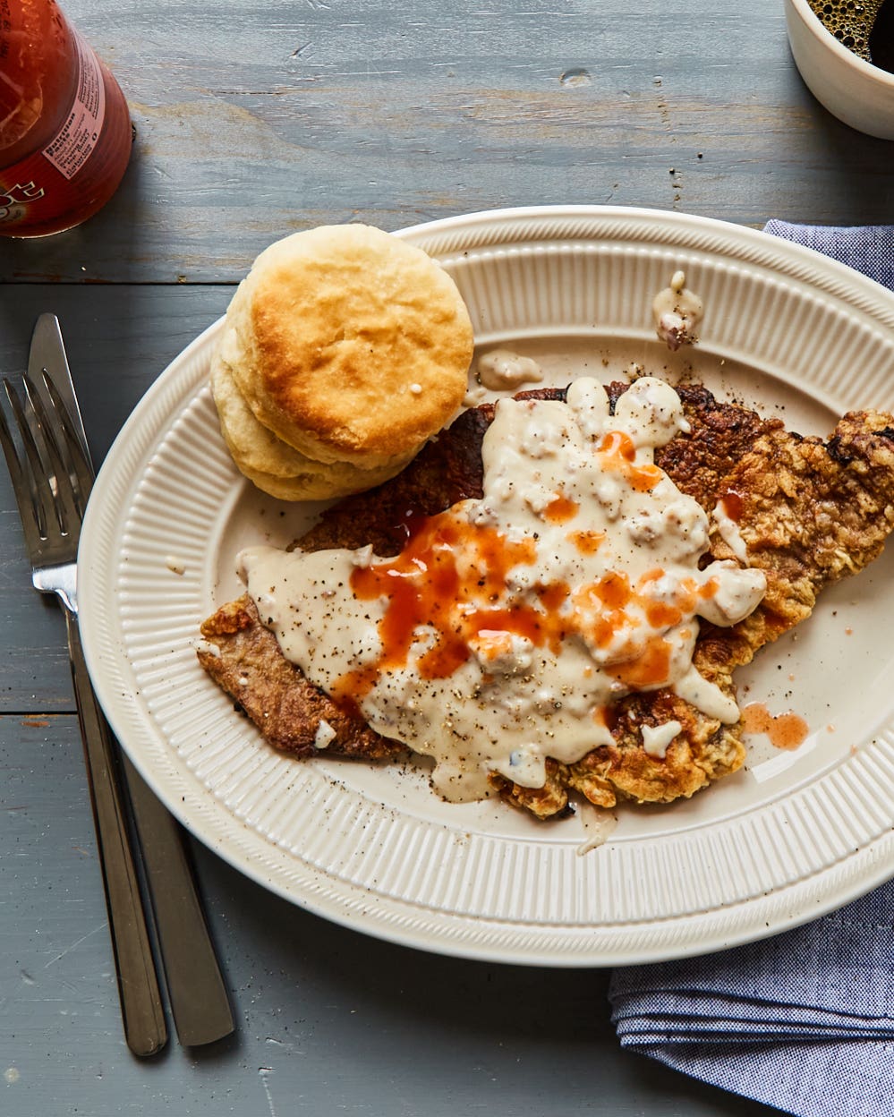 Chicken Fried Steak with Sausage Cream Gravy Recipe