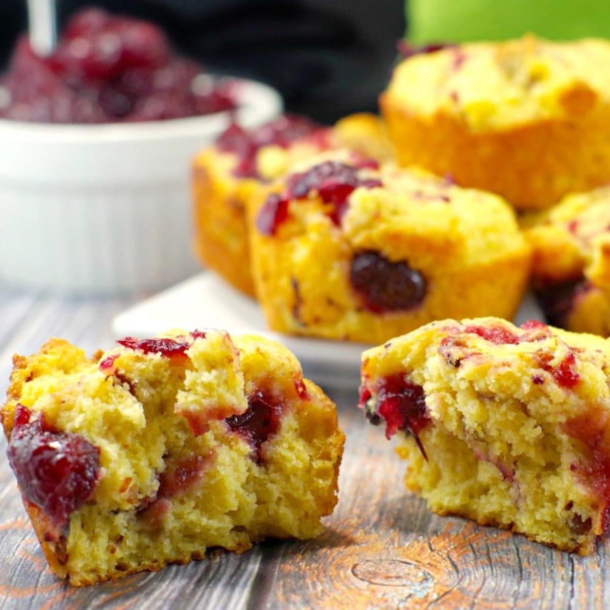 Cranberry and Olive Oil Corn Muffins Recipe