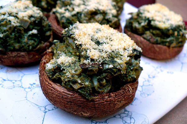 Four-Cheese Stuffed-Silly Mushrooms Recipe
