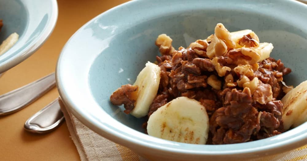 "Hot Chocolate" Banana-Nut Oatmeal Recipe Kitchen