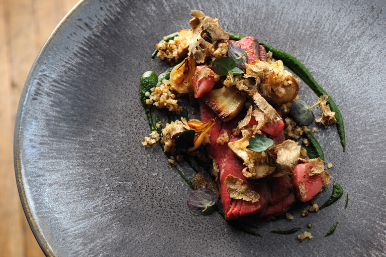 Loin of Beef with Watercress Puree Recipe