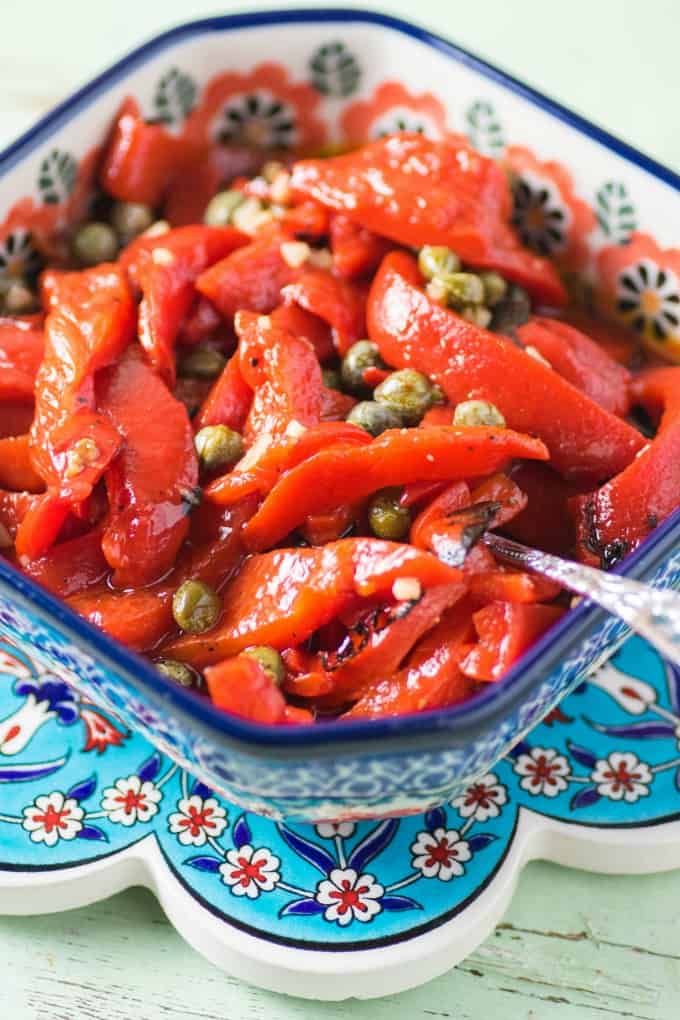 Marinated Roasted Red Peppers Recipe