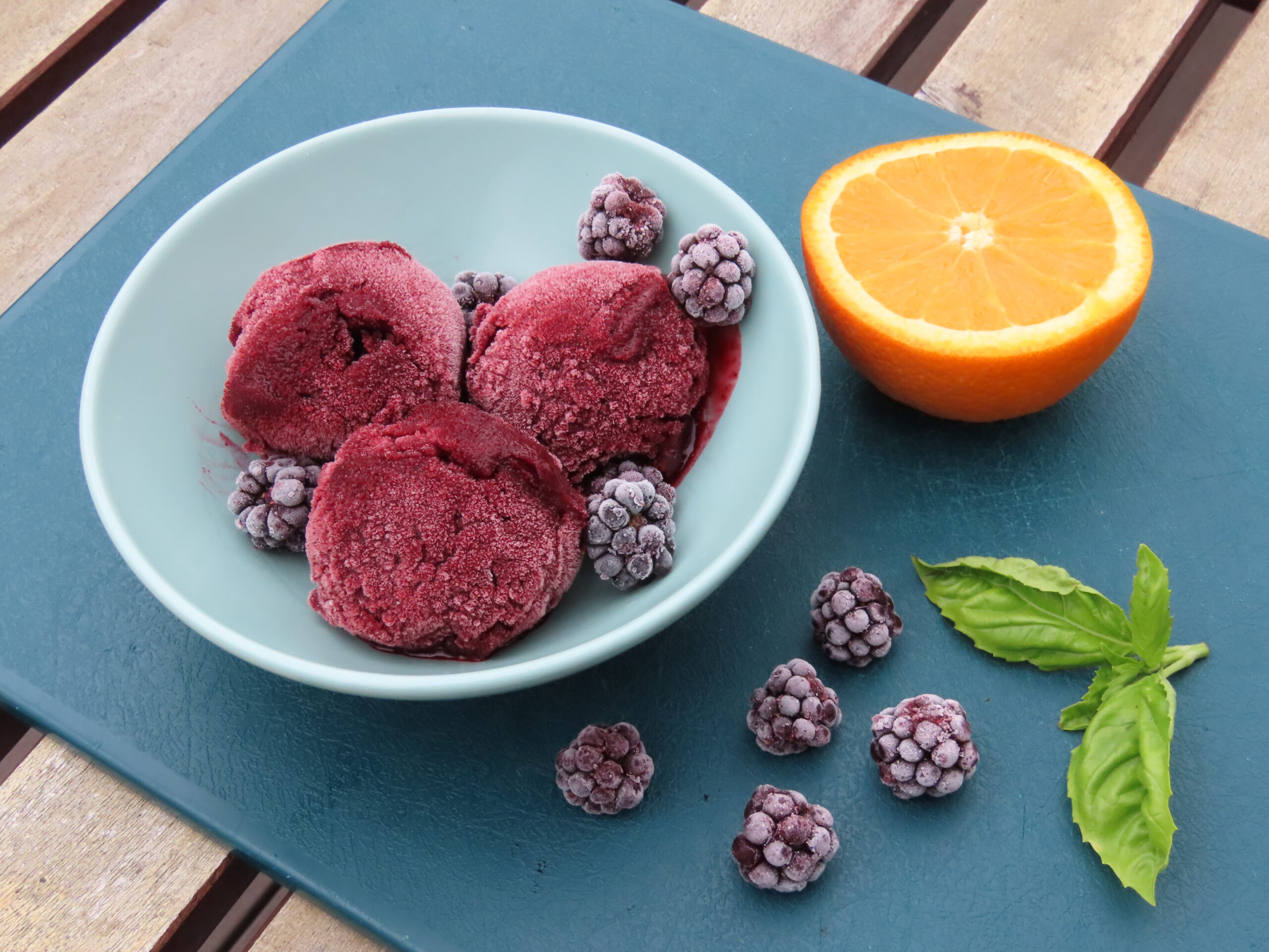 Orange Sherbet Cups With Blackberries Recipe Kitchen