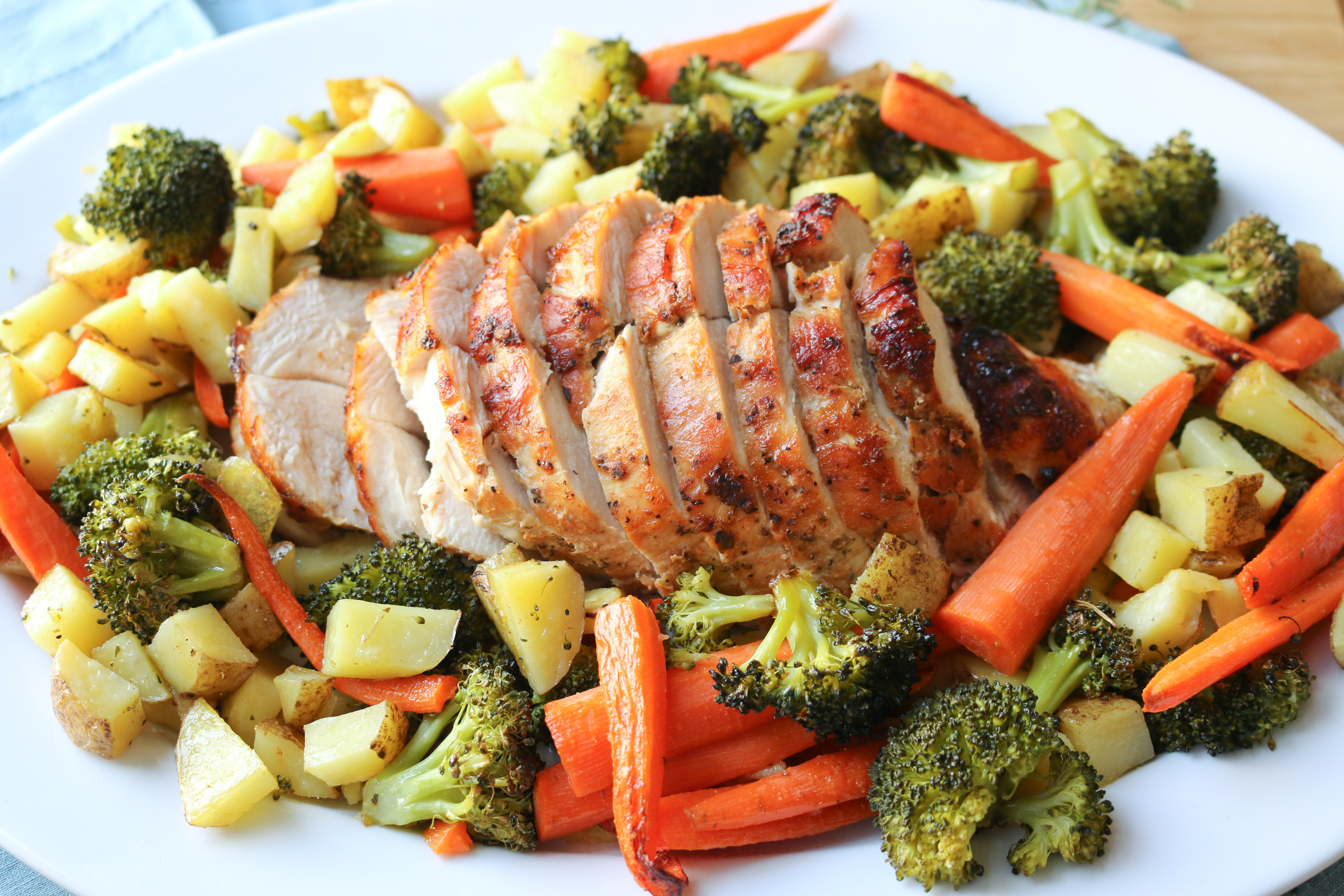 Roast-Your-Own Honey-Roasted Turkey Breast and Vegetables Recipe