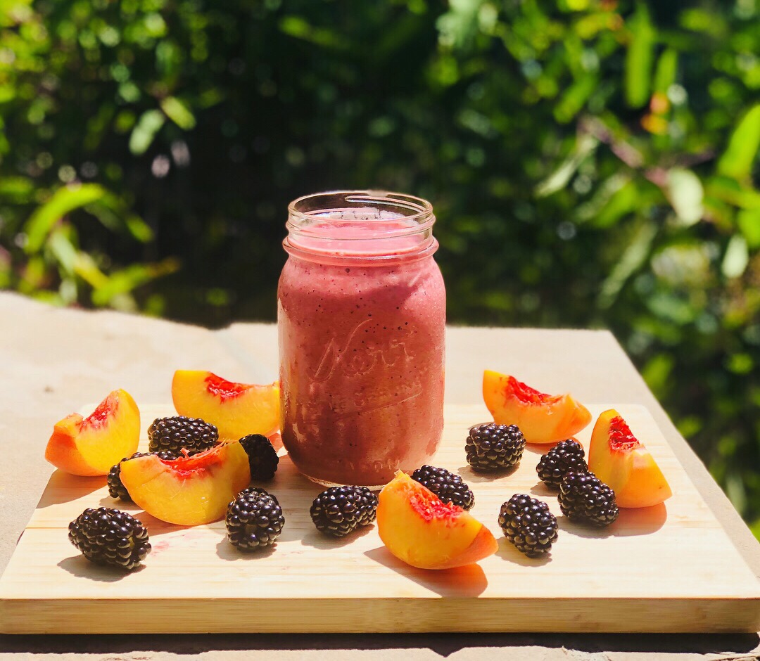 Roasted Peach and Blackberry Smoothie Recipe