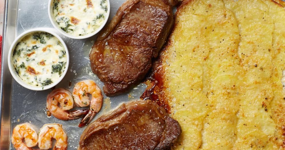 Steakhouse Sheet Pan Dinner for Two Recipe
