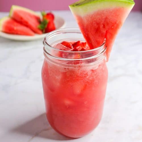 Watermelon, Strawberry and Tequila Agua Fresca Recipe