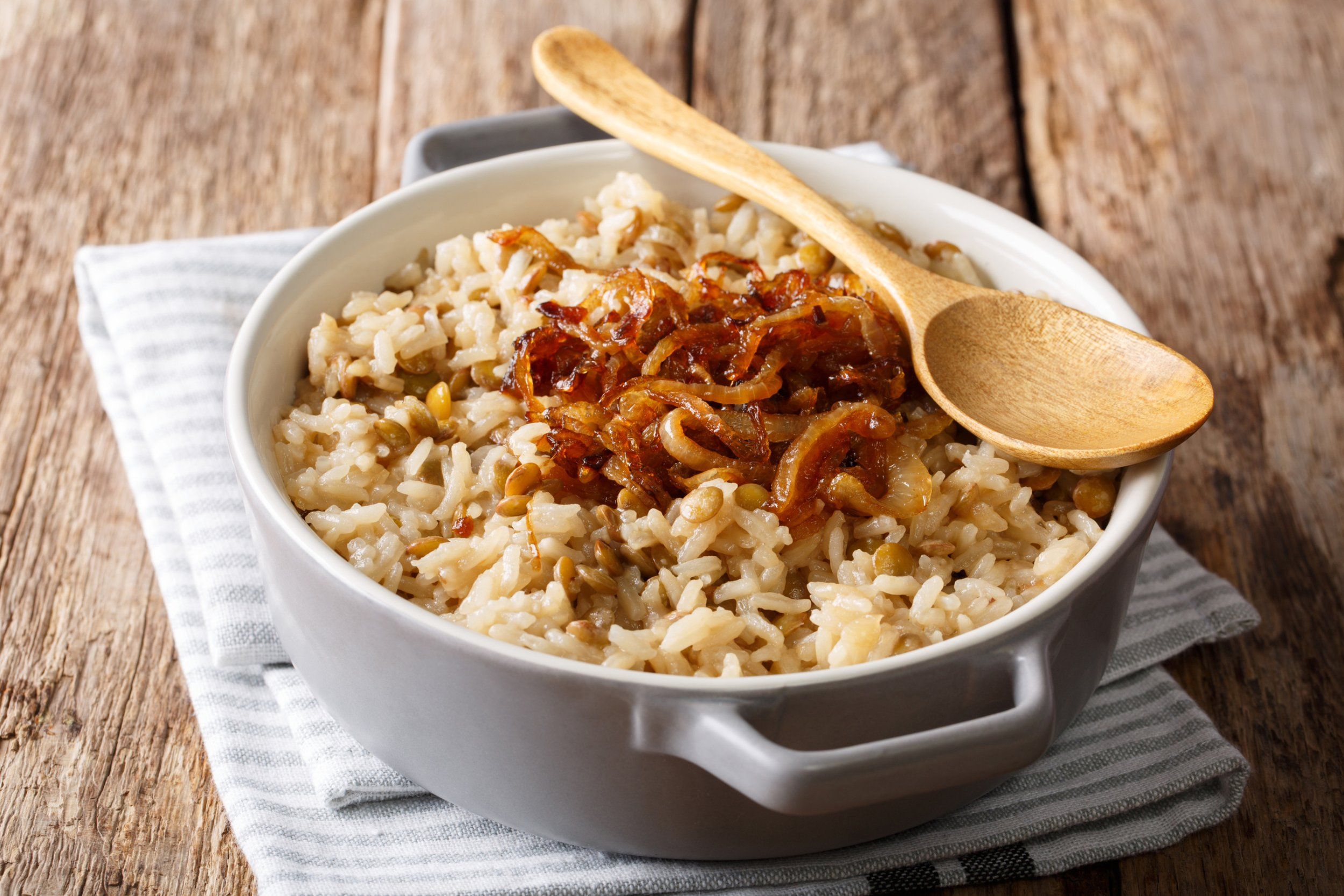 Caramelized Onions and Lentil Rice Recipe