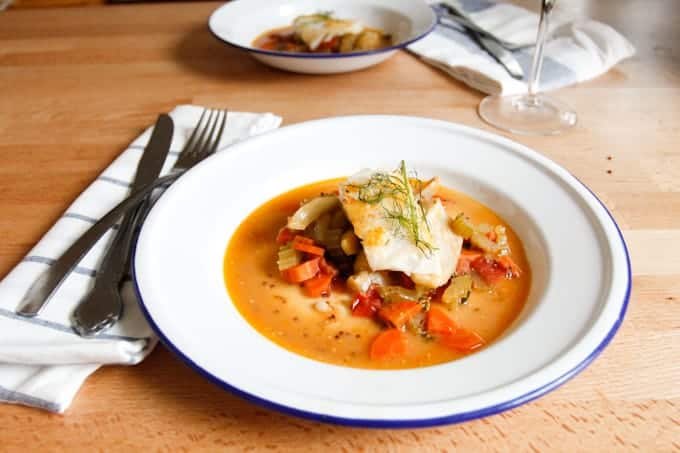 Cod with Tomato-Fennel Sauce Recipe