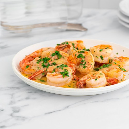 Garlic Butter Shrimp with Miso and Basil Recipe