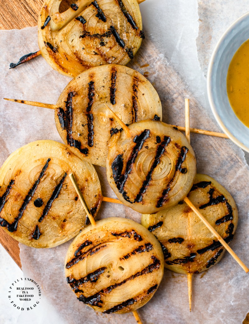 Grilled Steak and Vidalia Onions with Mustard-Worcestershire Vinaigrette Recipe