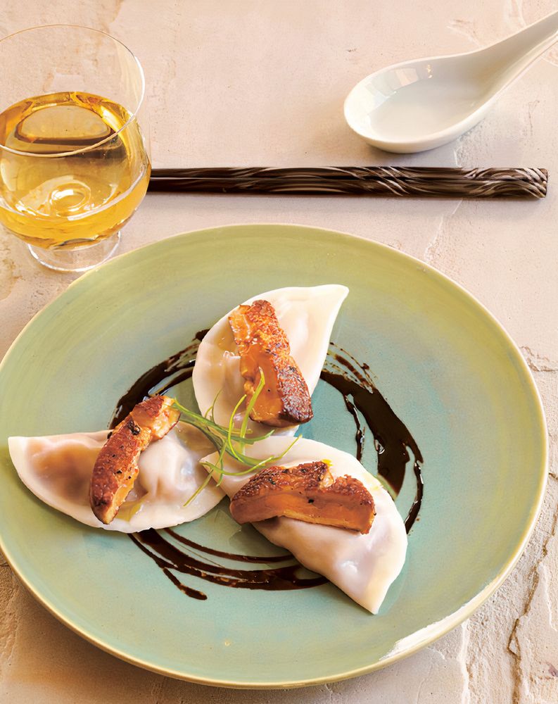 Seared Foie Gras with Foie Gras Soup Dumplings Recipe