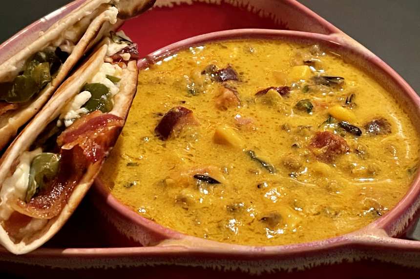Smoked Sausage, Butternut Squash, and Wild Rice Soup Recipe