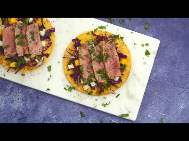 Air-Fryer Steak Tostadas Recipe