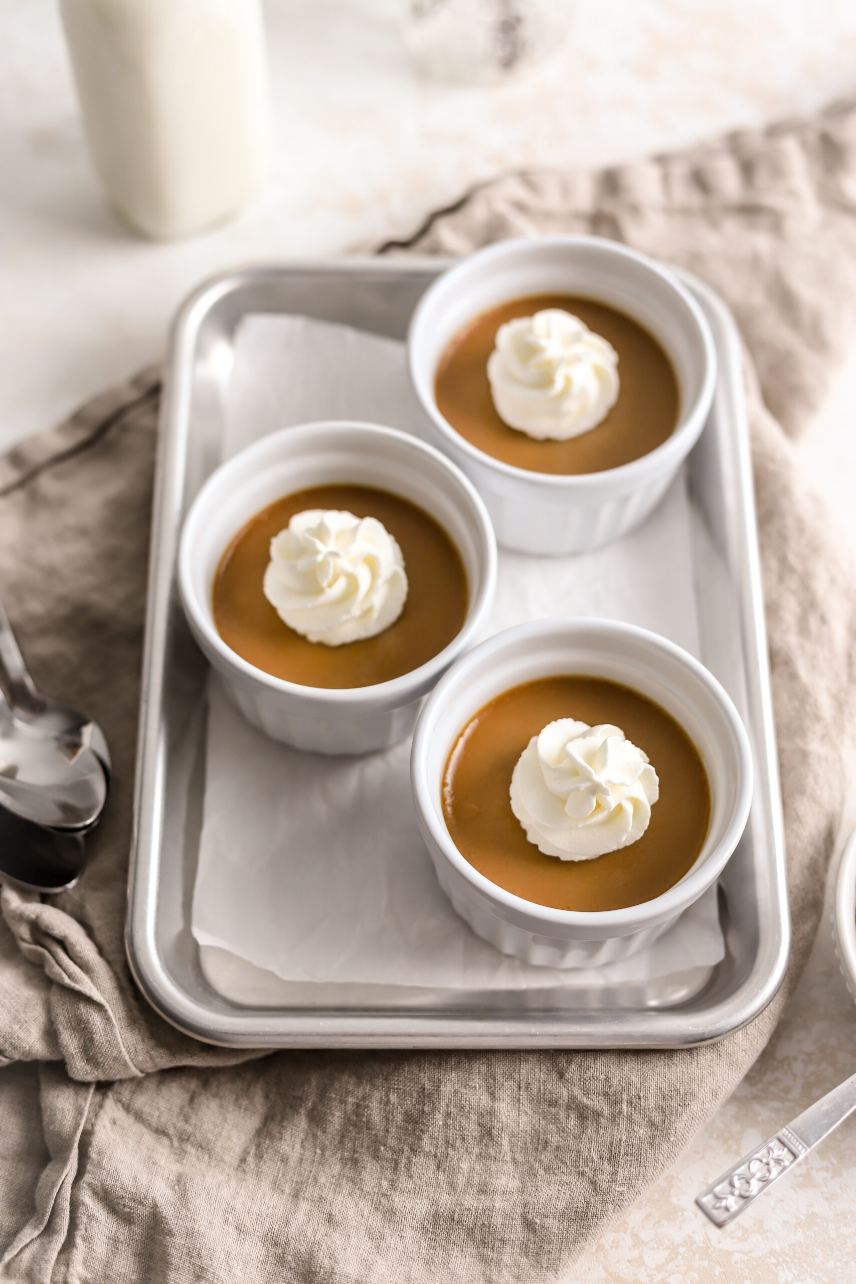 Butterscotch Pots de Crme with Espresso Whipped Cream and Butterscotch Shards Recipe