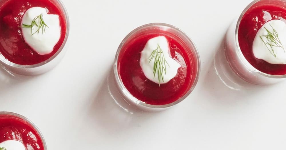 Chilled Beet Soup Shooters Recipe
