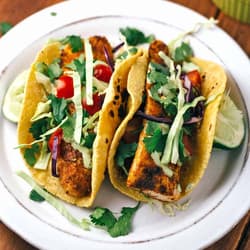 Grilled Fish Tacos with Key Lime Sauce Recipe