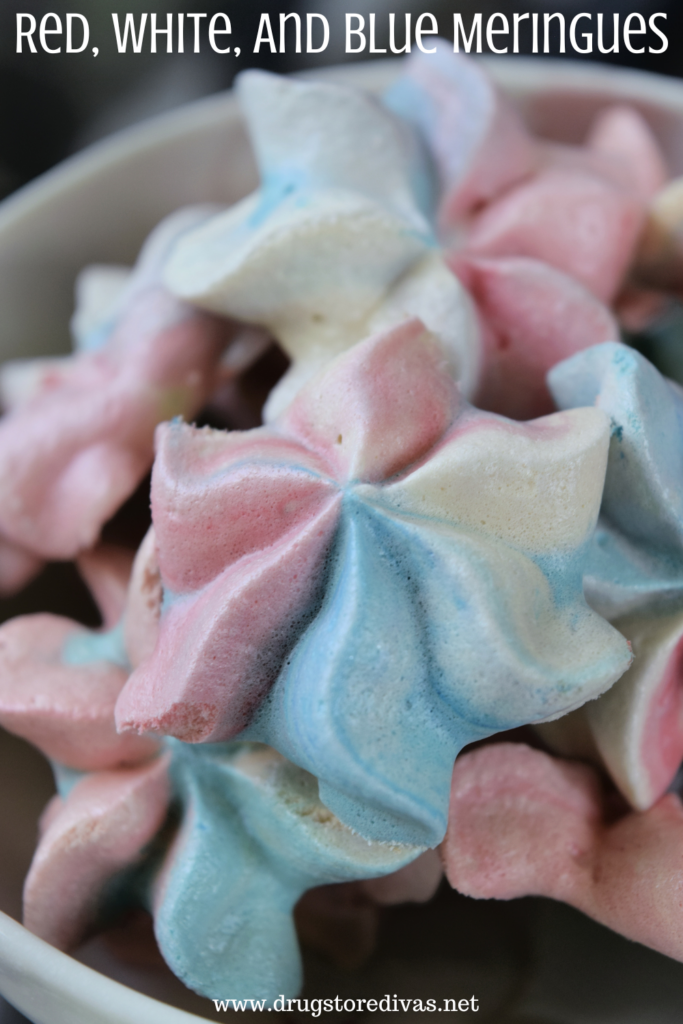 Red, White and Blue Meringues Recipe