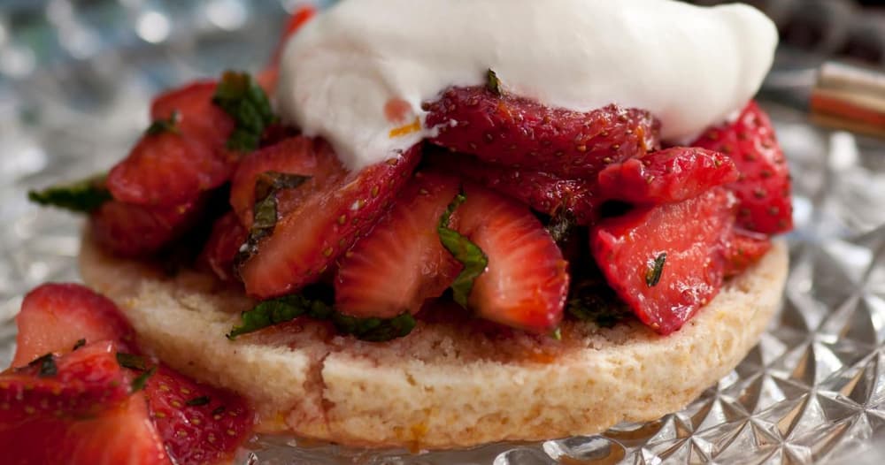 Strawberry, Mint and Thyme Shortcake Recipe