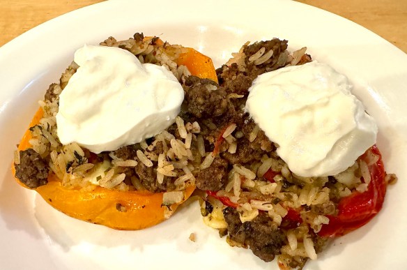 Sunny's Simple Rice and Lamb Stuffed Peppers Recipe