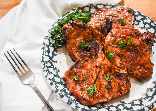 Sweet Hot Pepper Glazed Grilled Pork Chops Recipe