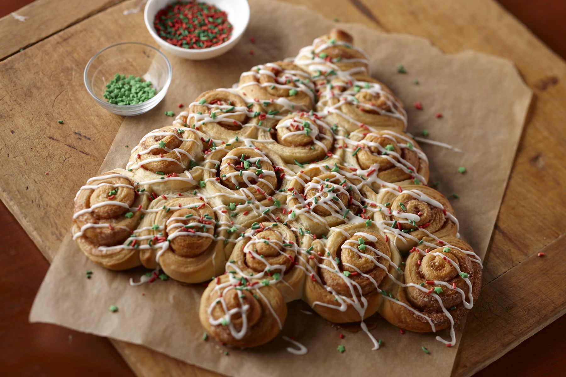 Cinnamon Roll Christmas Trees Recipe Kitchen