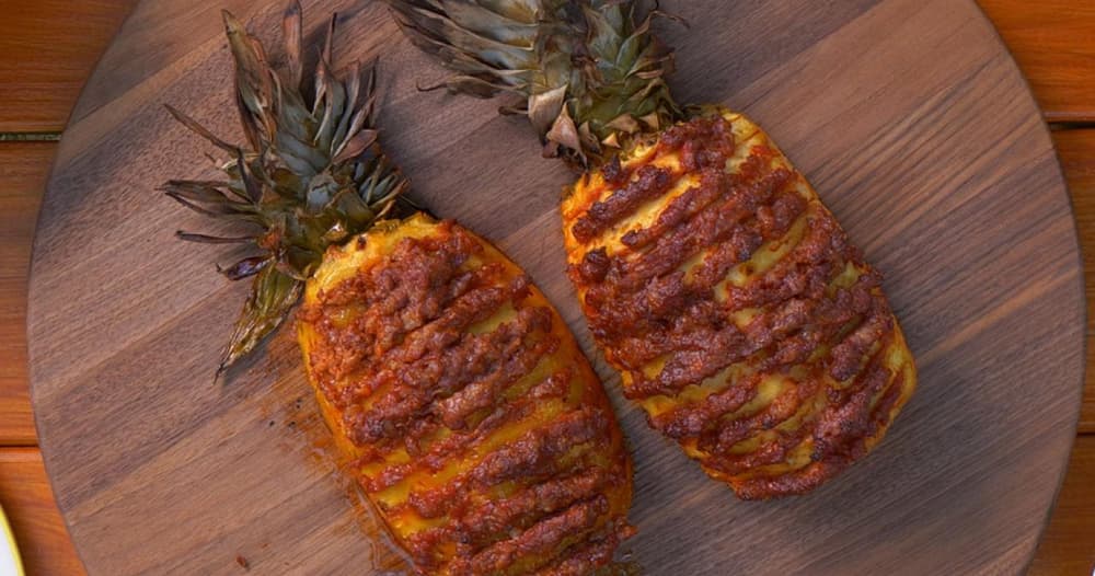 Grilled Chorizo-Stuffed Hasselback Pineapple Recipe Kitchen