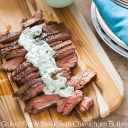 Grilled Flank Steak with Gorgonzola Cream Sauce Recipe