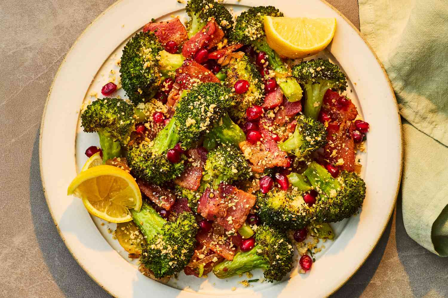 Roasted Broccoli Salad with Bacon Dressing Recipe