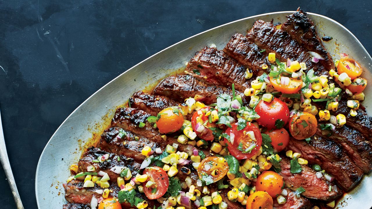 Salsa Rosa with Spaghettini and Grilled Flank Steak