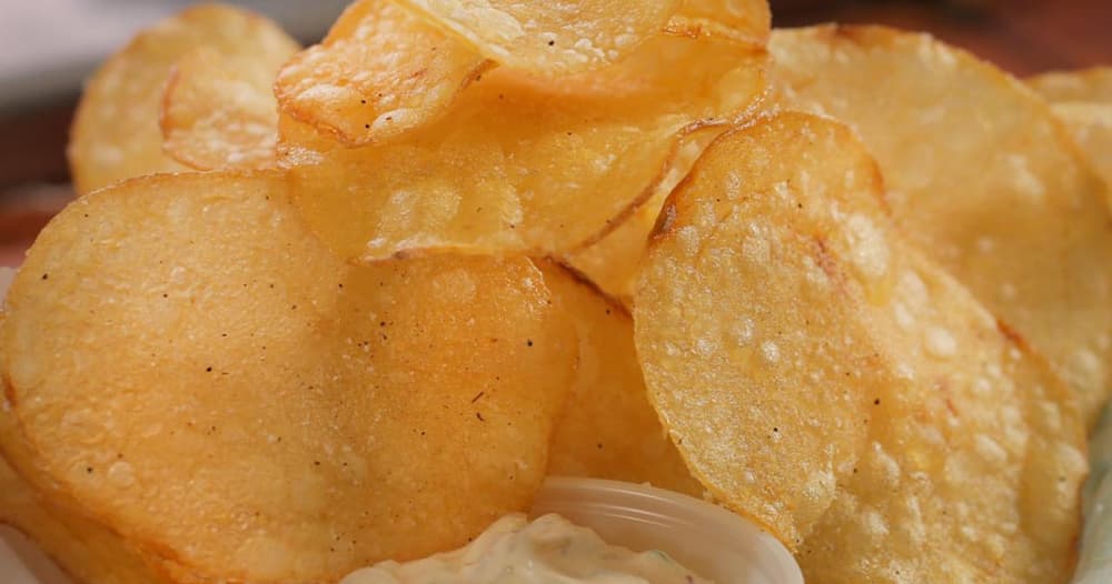 Sea Salt and Black Pepper Potato Chips with French Onion Dip Recipe