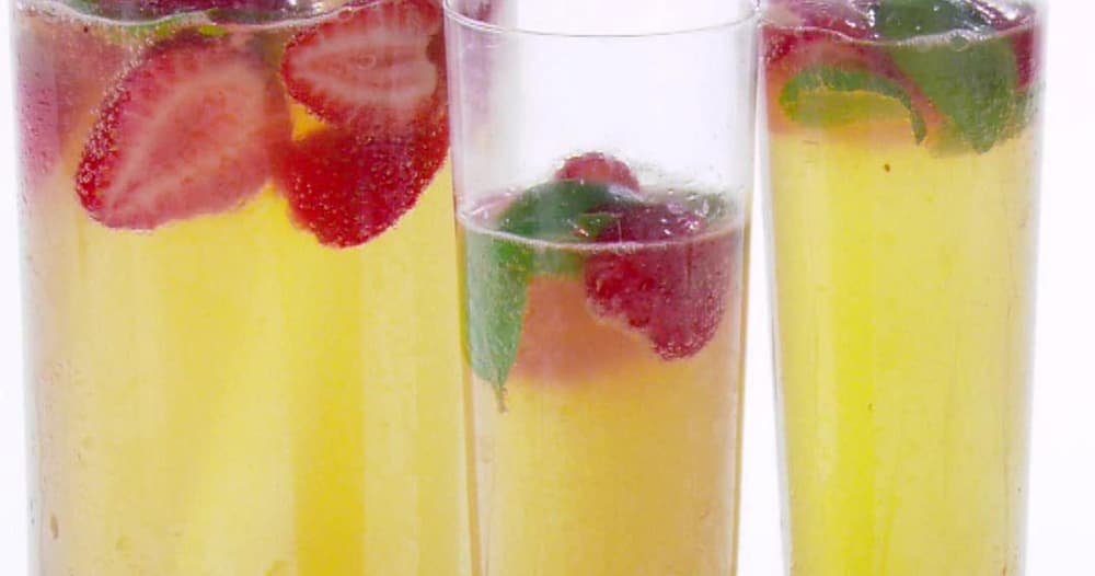 Strawberry, Lemon and Basil Mimosa Recipe