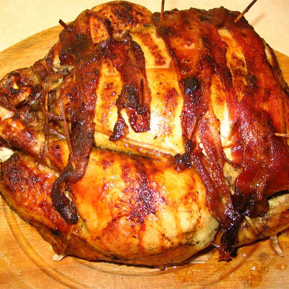 Whole Roasted Chicken with Bacon Recipe