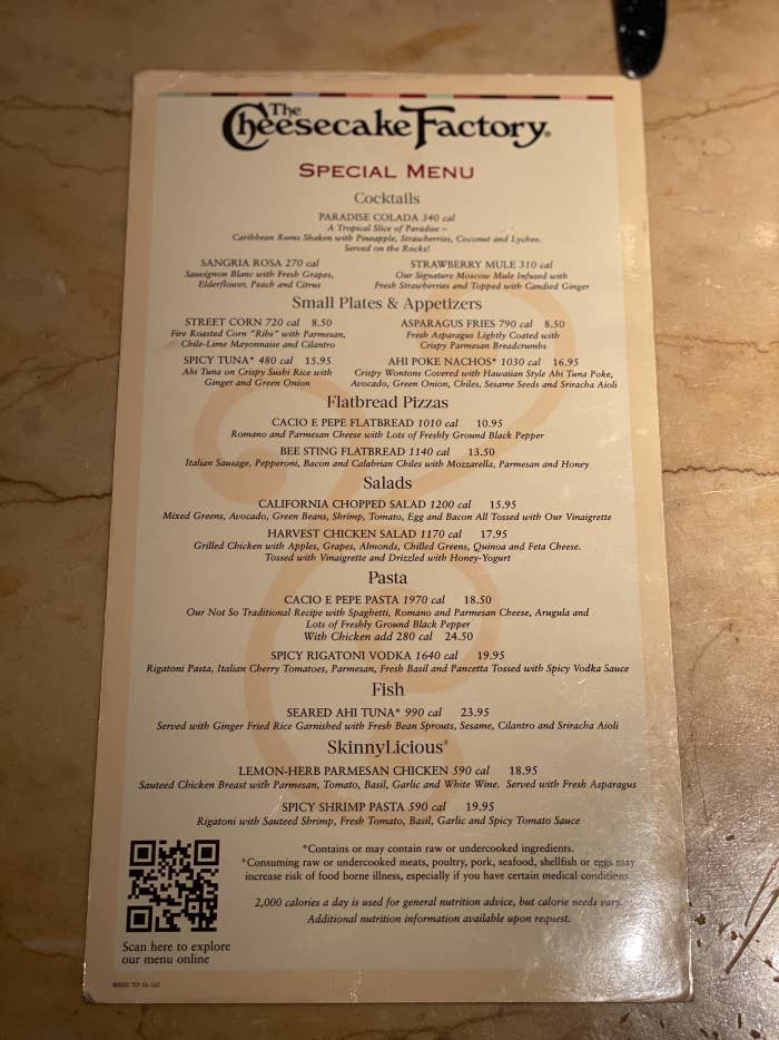 Cheesecake Factory Menu – Prices, Photos & Full Guide