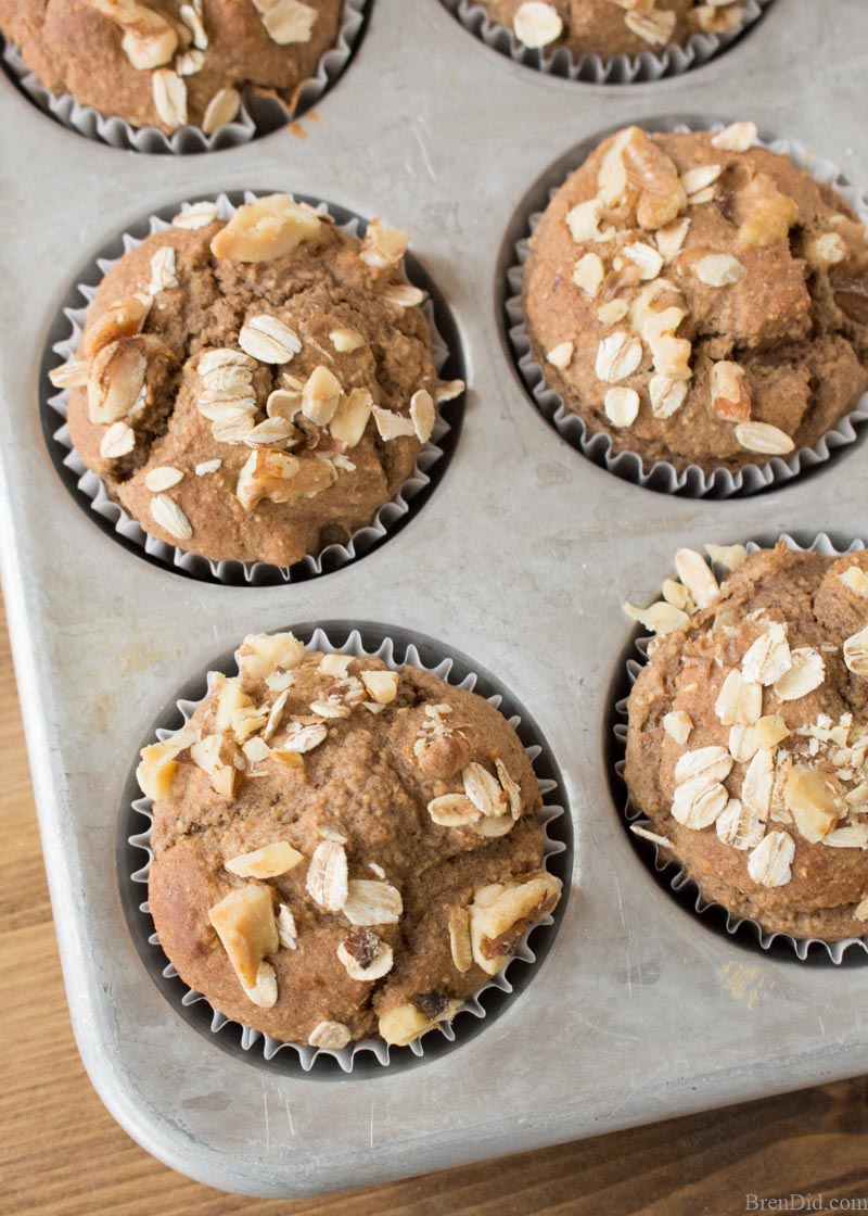 4‑Ingredient Banana Oatmeal Muffins – No Flour