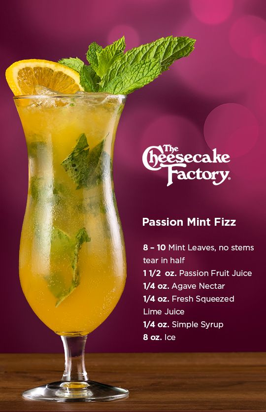 Passion Mint Fizz Cheesecake Factory – Refreshing Sip