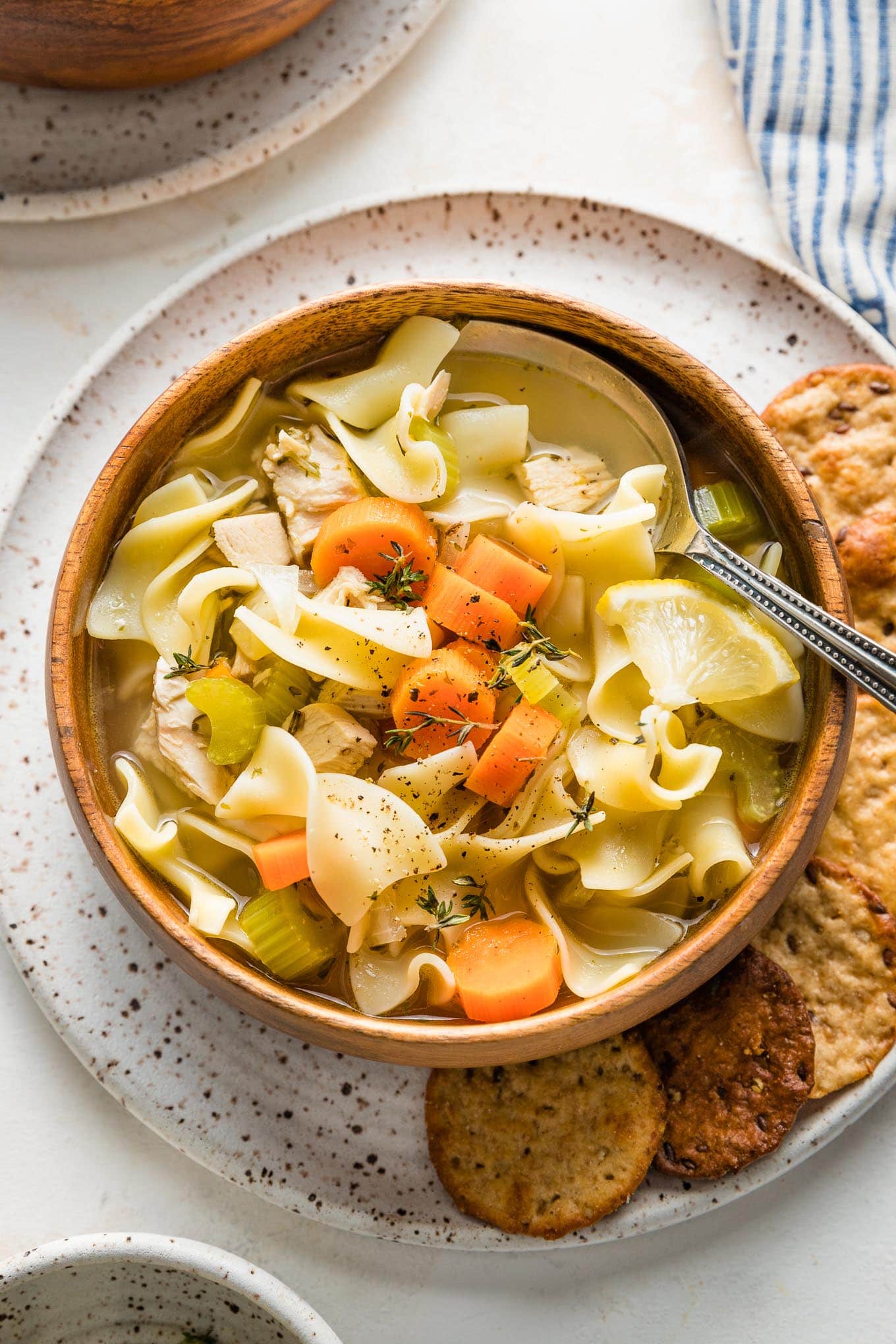 Homemade Chicken Noodle Soup with Egg Noodles
