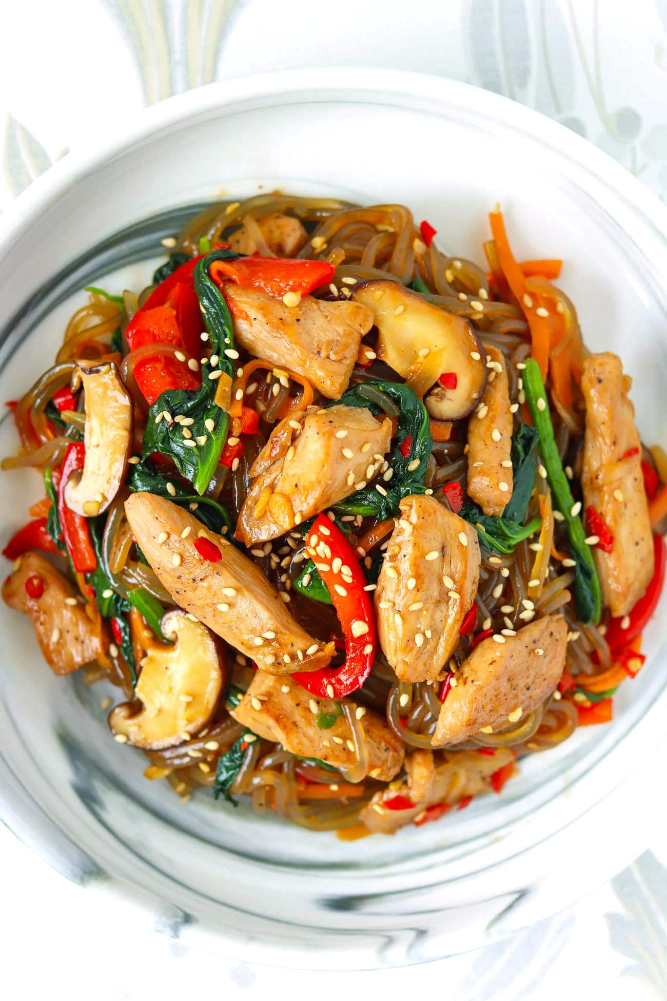 Japchae Recipe Chicken – Quick, Tasty Korean Noodles