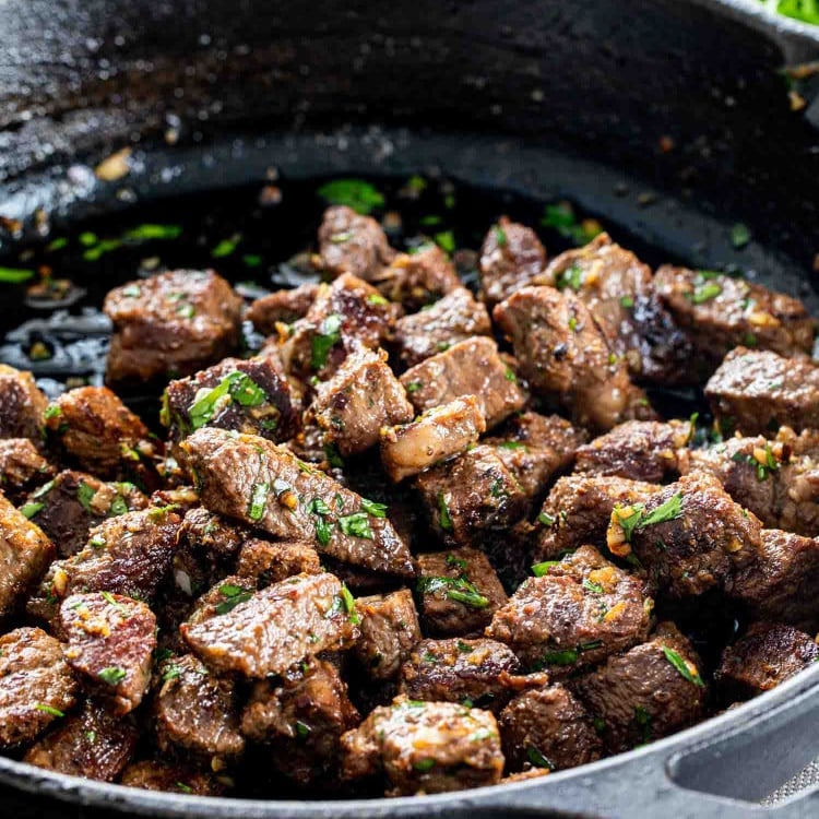 Garlic Butter Steak Bites with Stew Meat – Juicy & Easy