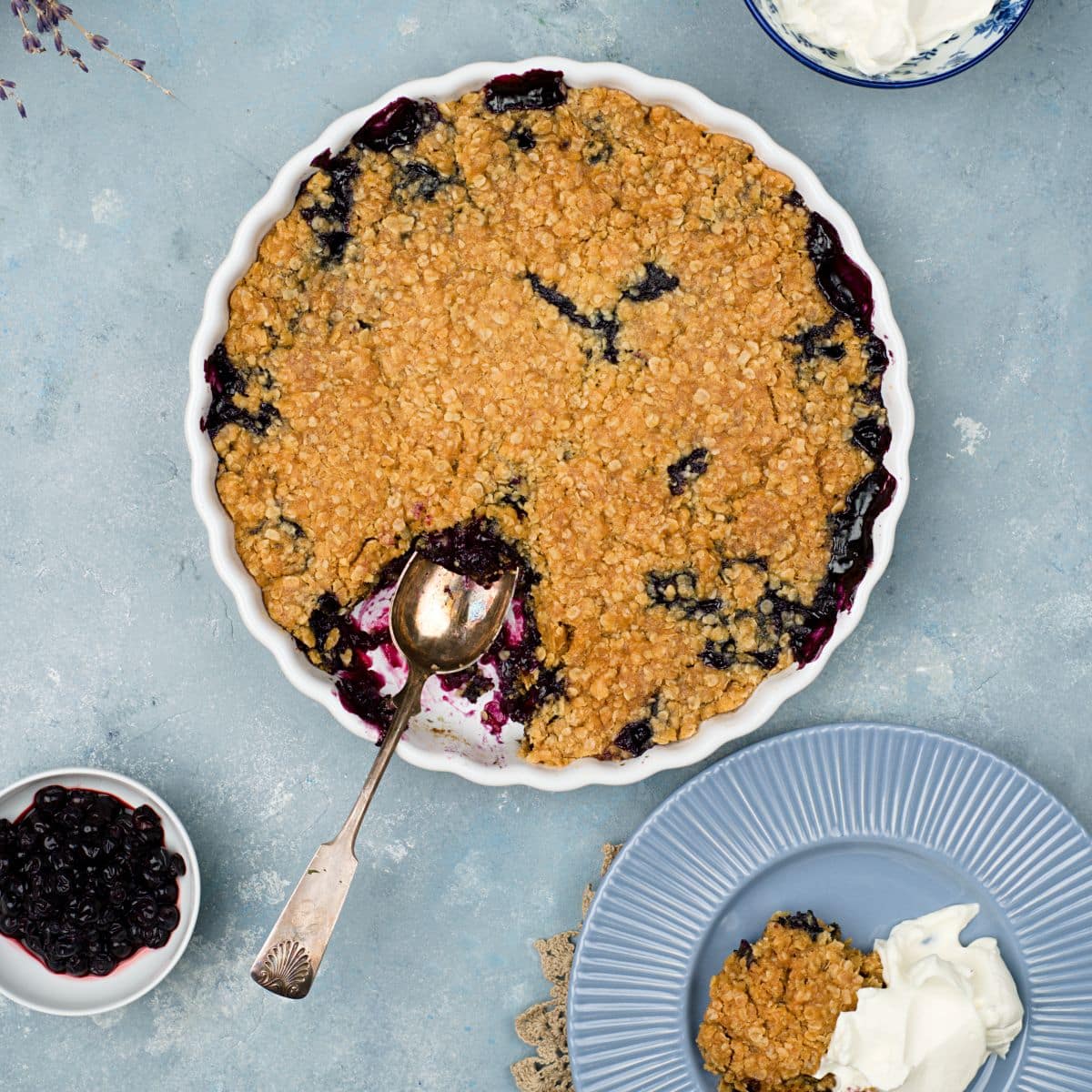 Swedish Blueberry Pie: Easy, Quick Crumble Dessert