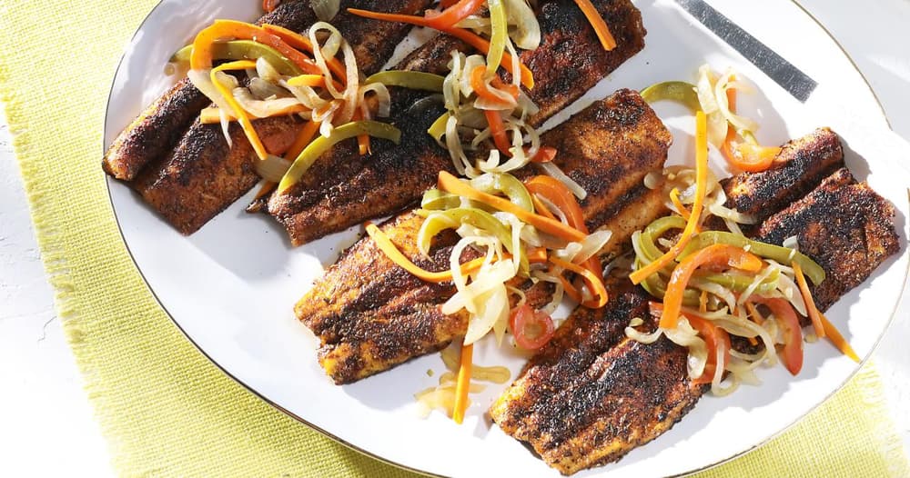 Blackened Trout with Escovitch Recipe