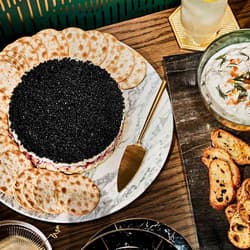 Poppy Seed Crackers with Egg Mousse and Caviar Recipe