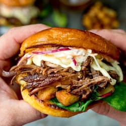 BBQ Brisket Sandwich with Caraway Coleslaw Recipe