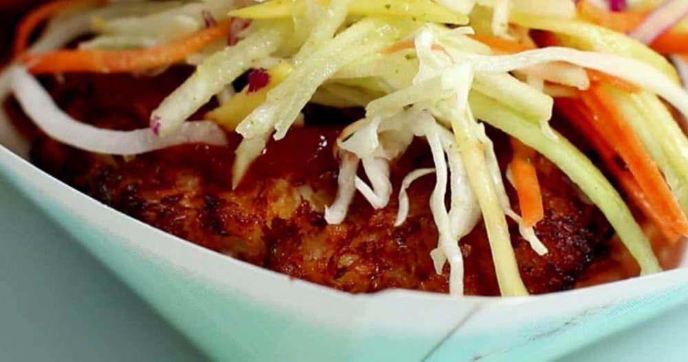 Crab Burgers with Tiger Slaw Recipe