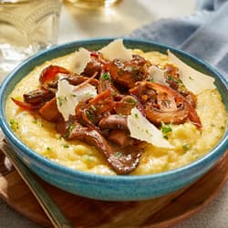 Creamy Polenta with Fricassee of Truffled Mushrooms Recipe