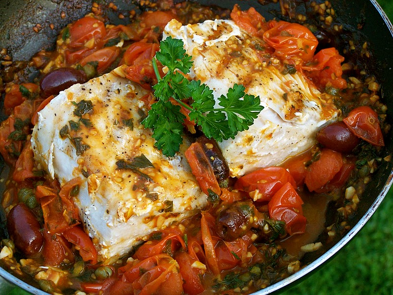 Grilled Wahoo with Tomato Sauce Recipe