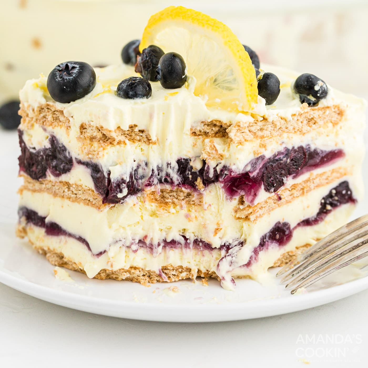 Lemon Blueberry Icebox Cake Recipe