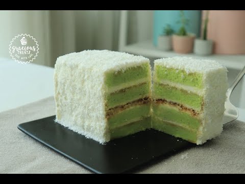 Pandan Chiffon Layer Cake with Coconut Pastry Cream